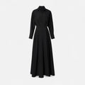Aveline - Women's Cotton-Blend Long Shirt-Dress with Polo Collar, Knee-Length 0
