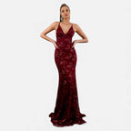 Aveline - Women's Sequin Maxi Dress for Formal Events, Elegant Fitted Gown 0