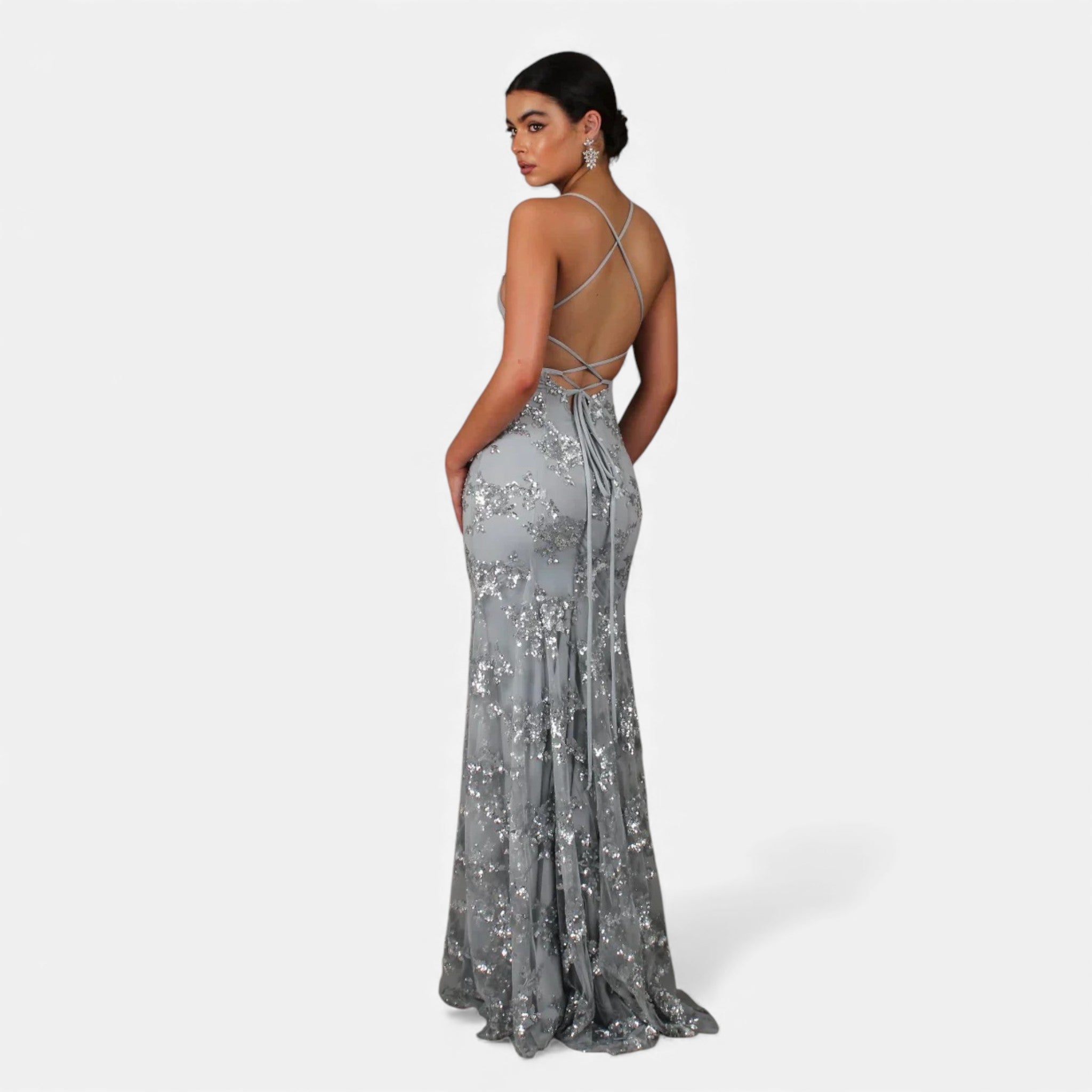 Aveline - Women's Sequin Maxi Dress for Formal Events, Elegant Fitted Gown 5