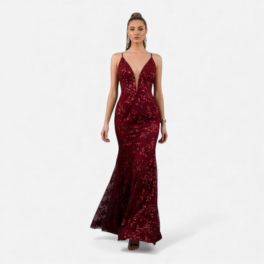 Aveline - Women's Sequin Maxi Dress for Formal Events, Elegant Fitted Gown 7