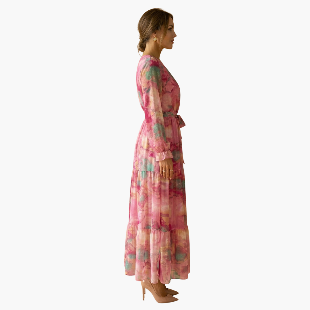 Chic Long-Sleeve Summer Dress for Women - Comfortable Plus Size Option 2