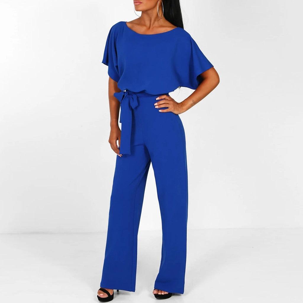 Chic Women's Set - Two-Piece Tie Waist Wide Leg Outfit for Effortless Style 3