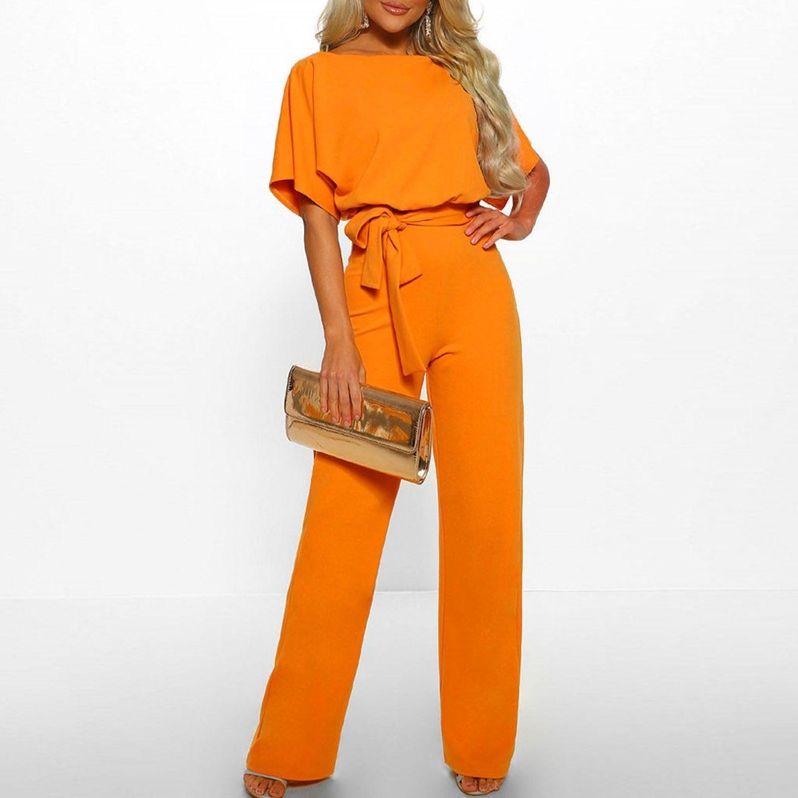 Chic Women's Set - Two-Piece Tie Waist Wide Leg Outfit for Effortless Style 9