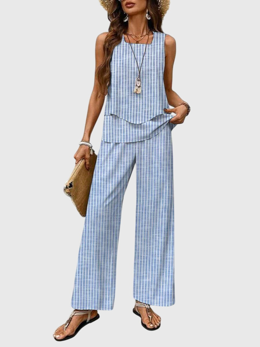 Chic Women's Two Piece Set - Floral Print Wide Leg Co Ord Set for Summer 6