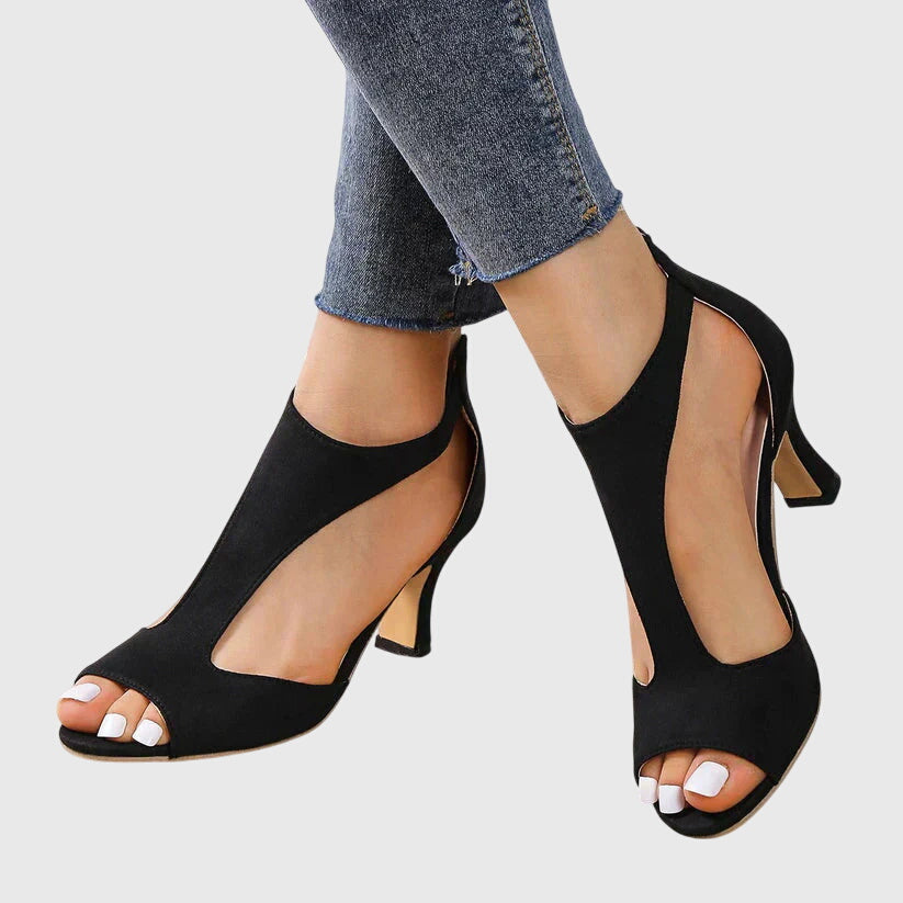 Delfina - Women's Black Heels with Orthopedic Support for All-Day Comfort 3
