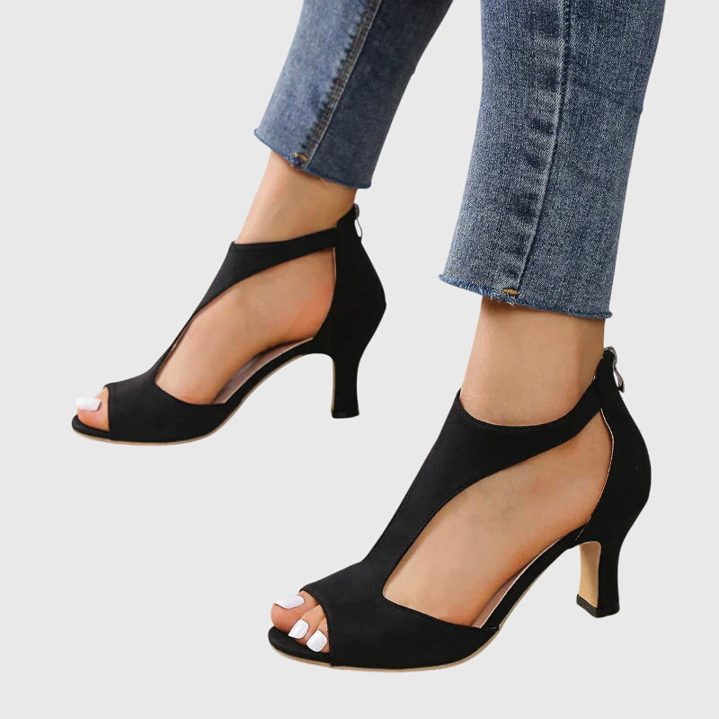 Delfina - Women's Black Heels with Orthopedic Support for All-Day Comfort 5