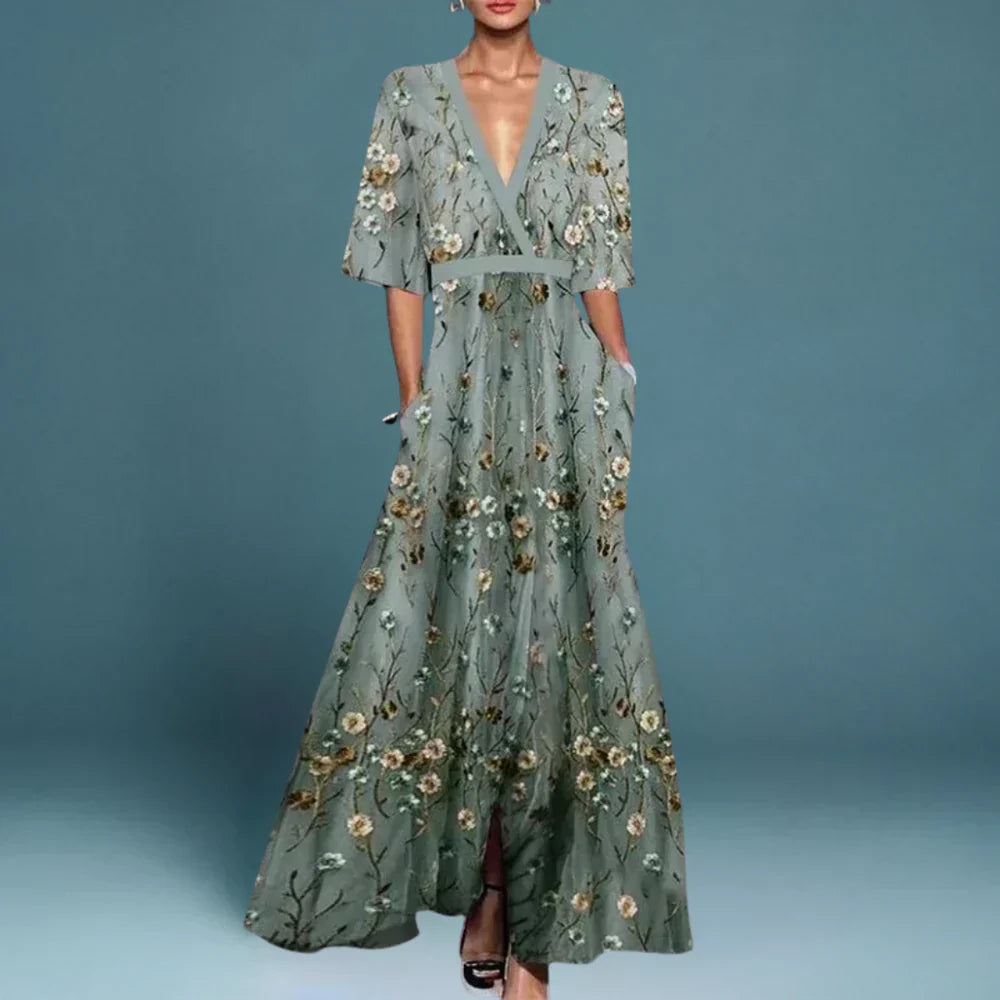 Elegant Floral Maxi Dress - Women's Summer Dress for Effortless Style 0
