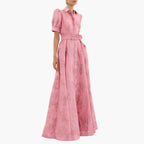 Elegant Floral Summer Dress for Women - Puff Sleeves & Tailored Fit 1