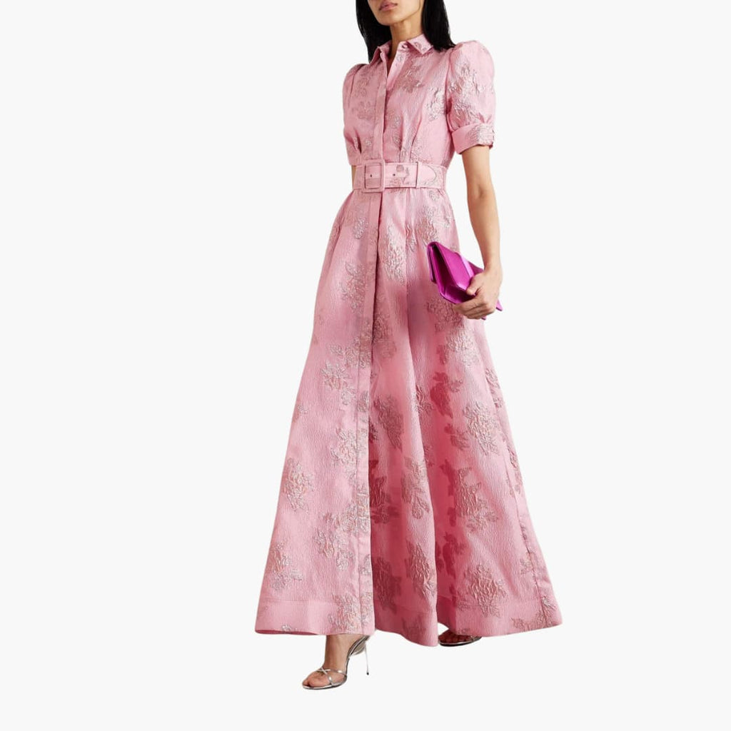 Elegant Floral Summer Dress for Women - Puff Sleeves & Tailored Fit 2