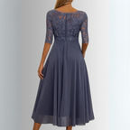 Elegant Lace Women's Dress - Timeless Wedding Guest & Formal Cocktail Attire 5