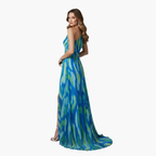 Elegant One Shoulder Maxi Dress for Women - Vibrant Print & Flowing Silhouette 4