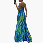 Elegant One Shoulder Maxi Dress for Women - Vibrant Print & Flowing Silhouette 6