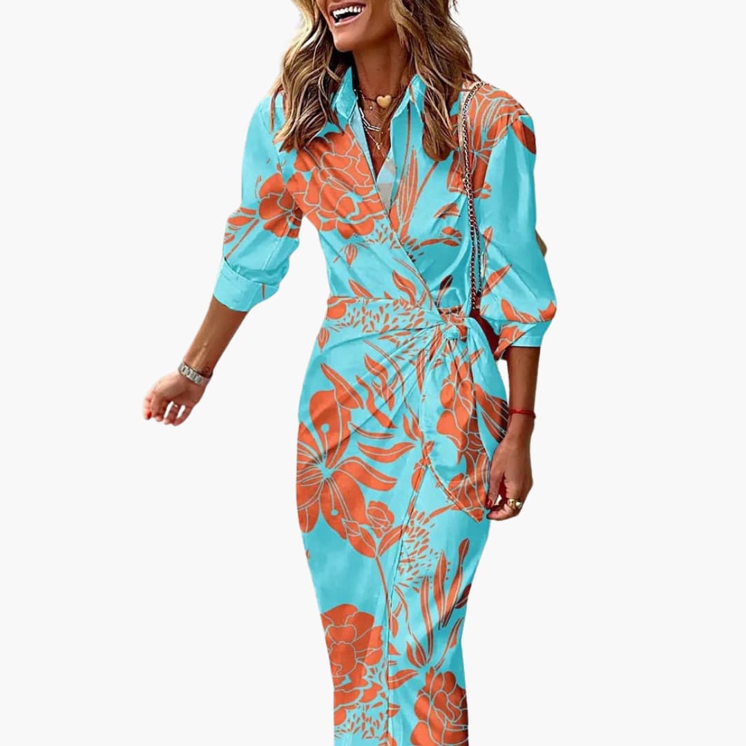 Elegant Striped Maxi Dress for Women - Breathable Cotton Summer Wear 2