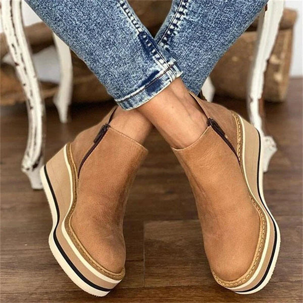 Elegant Waterproof Women's Boots with Side Zipper for All-Day Comfort 2
