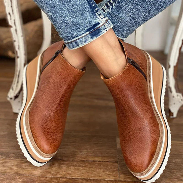 Elegant Waterproof Women's Boots with Side Zipper for All-Day Comfort 5