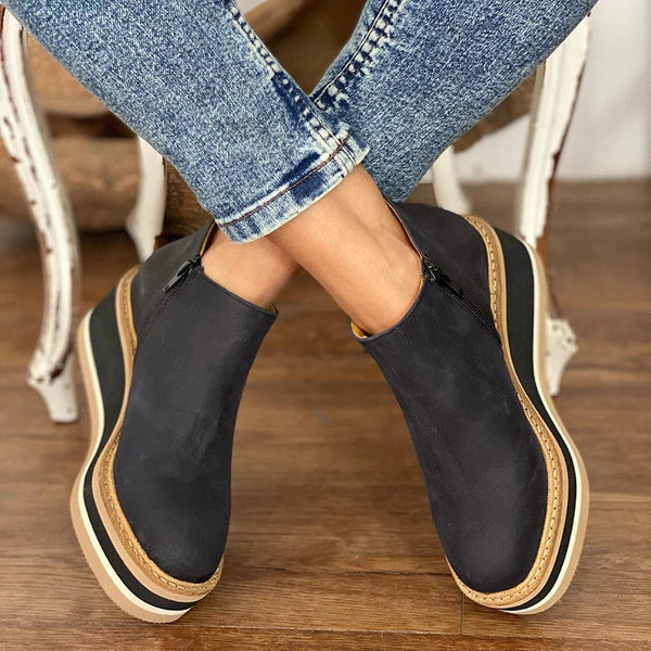 Elegant Waterproof Women's Boots with Side Zipper for All-Day Comfort 7