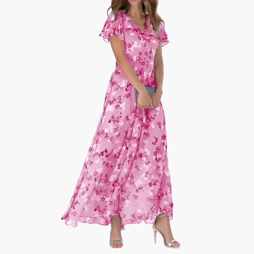 Elegant Women's Midi Dress - Sleeveless Round Neck for Summer or Formal Occasions 3