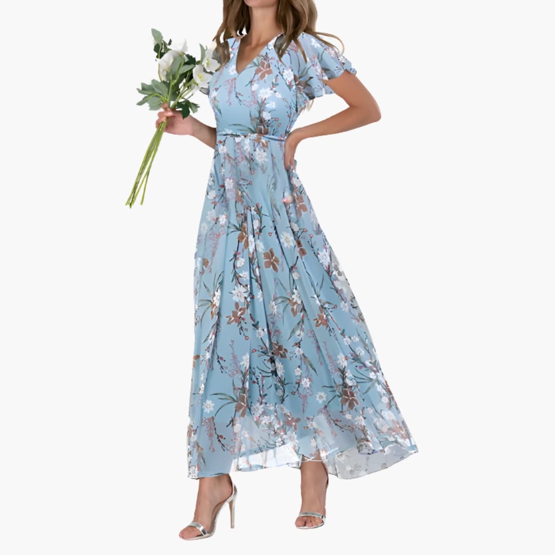 Elegant Women's Midi Dress - Sleeveless Round Neck for Summer or Formal Occasions 5