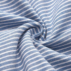 Elegant Women's Striped Midi Dress with Button Front & 3/4 Sleeves 1