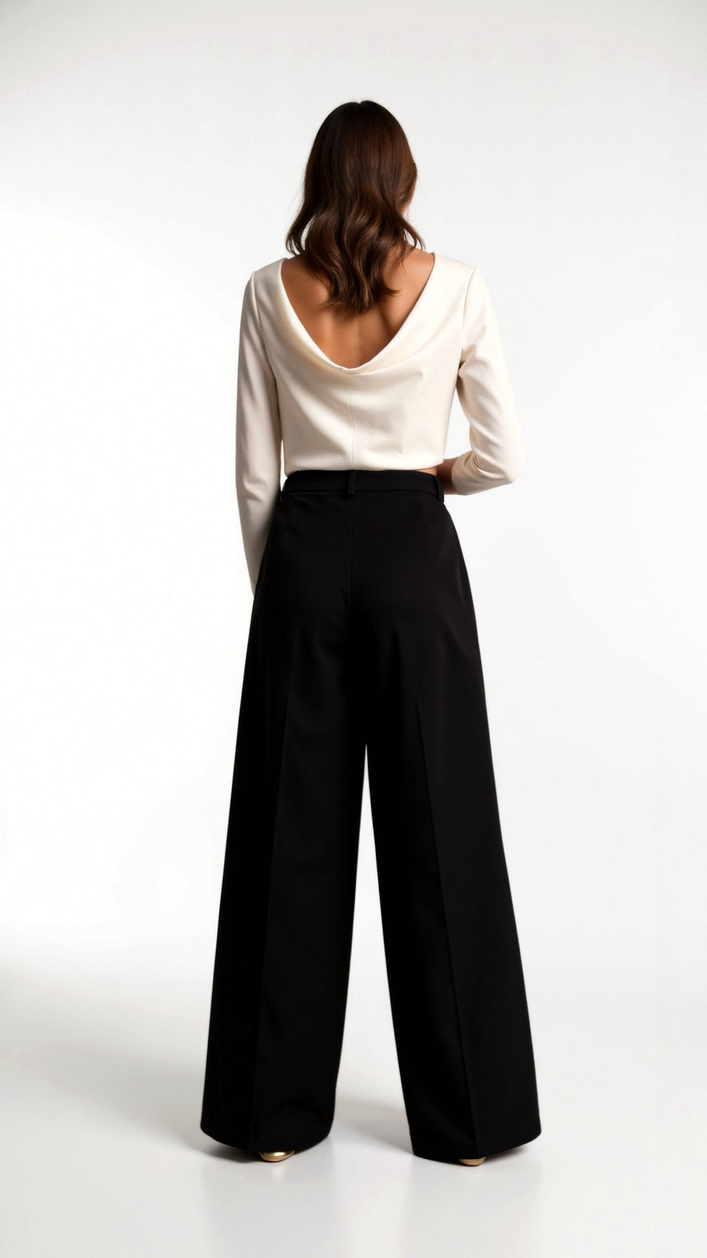 Hazel High-Rise Wide Leg Trousers - Tailored Palazzo Pants with Side Pockets 2