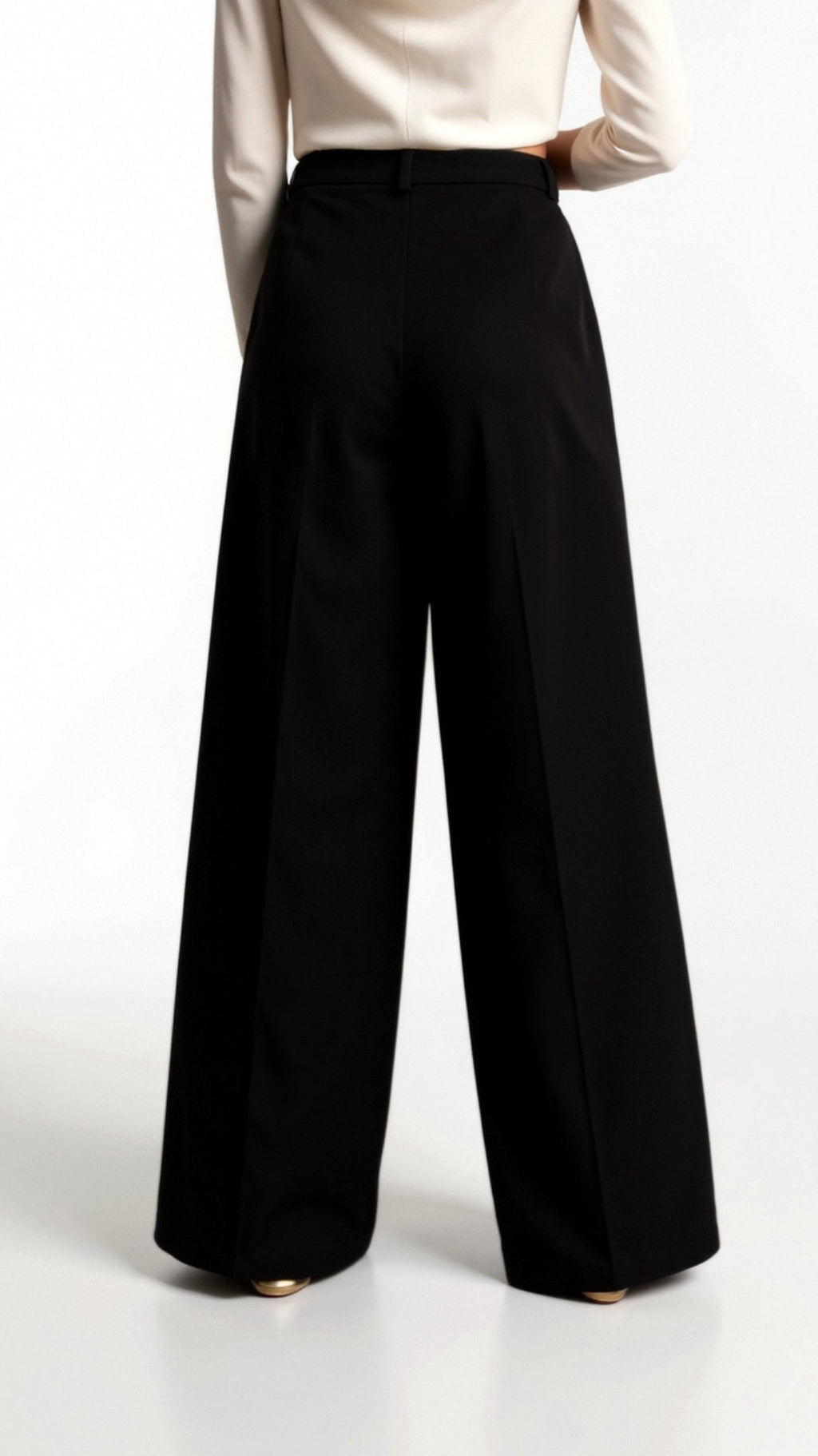 Hazel High-Rise Wide Leg Trousers - Tailored Palazzo Pants with Side Pockets 3