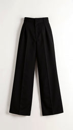 Hazel High-Rise Wide Leg Trousers - Tailored Palazzo Pants with Side Pockets 4