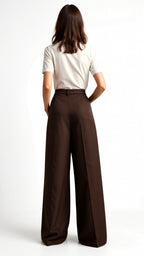 Hazel High-Rise Wide Leg Trousers - Tailored Palazzo Pants with Side Pockets 7