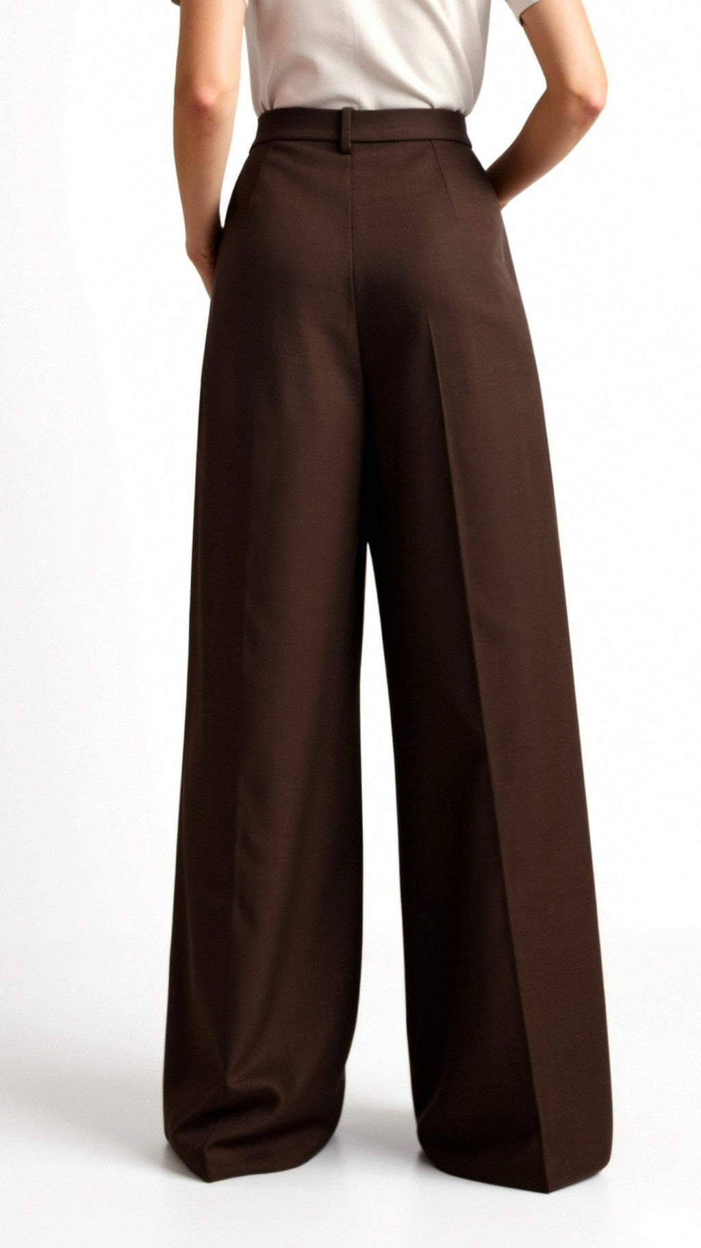 Hazel High-Rise Wide Leg Trousers - Tailored Palazzo Pants with Side Pockets 8