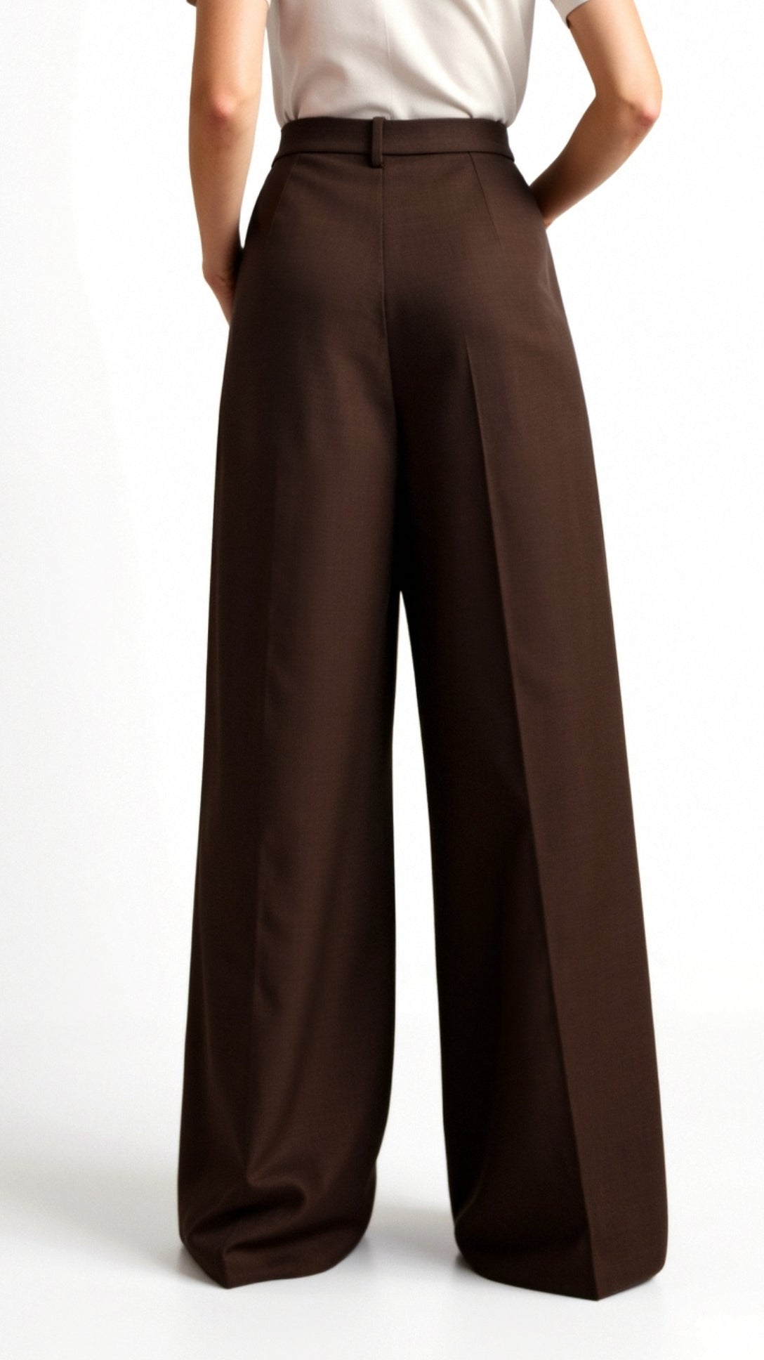 Hazel High-Rise Wide Leg Trousers - Tailored Palazzo Pants with Side Pockets 8