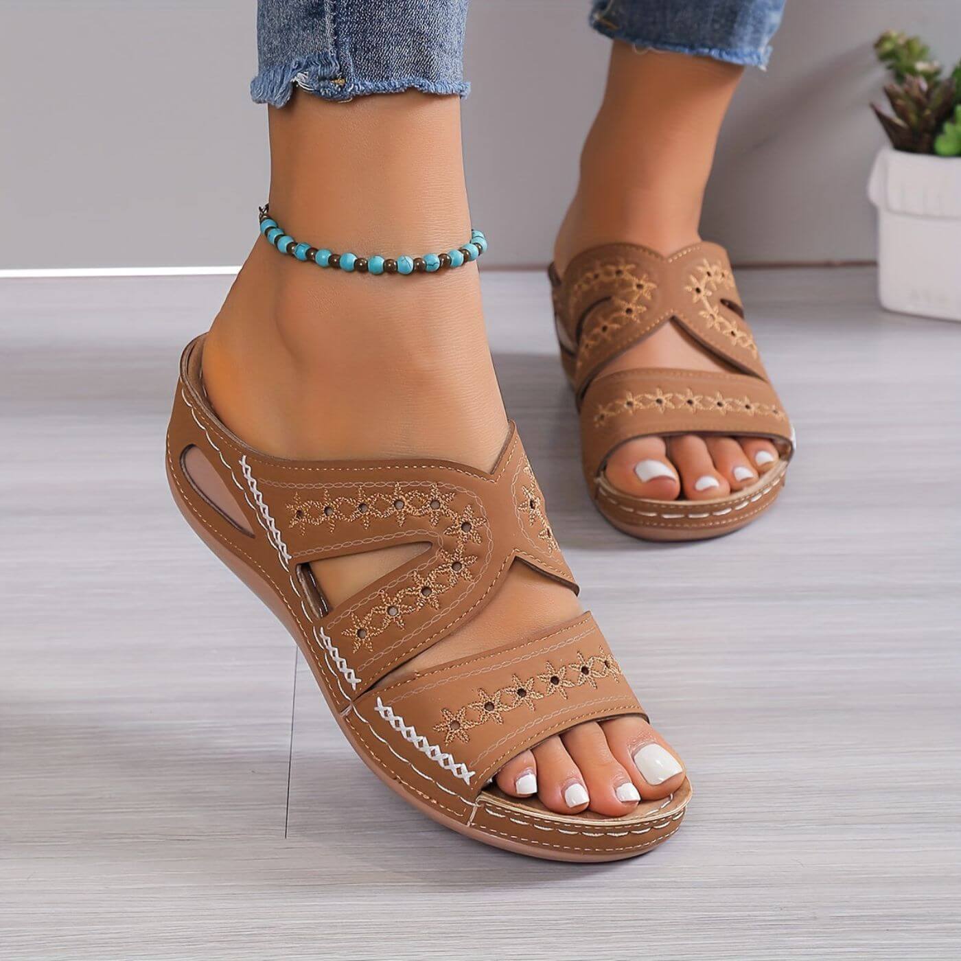 Soleva - Slip-Resistant Orthopedic Sandals for Women with Gel-Infused Sole 6