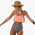 Stylish High-Waisted Ruffle Bikini Set for Women with Adjustable Straps 0