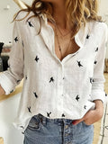 Stylish Mens Shirt - Long Sleeve Printed Button Front Shirt with Functional Closure 0