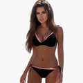 Stylish Metallic Detail Bikini Set for Women with Adjustable Straps 0