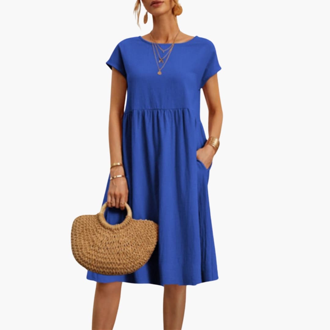 Stylish Women's Casual Summer Dress with Pockets & Short Sleeves 10