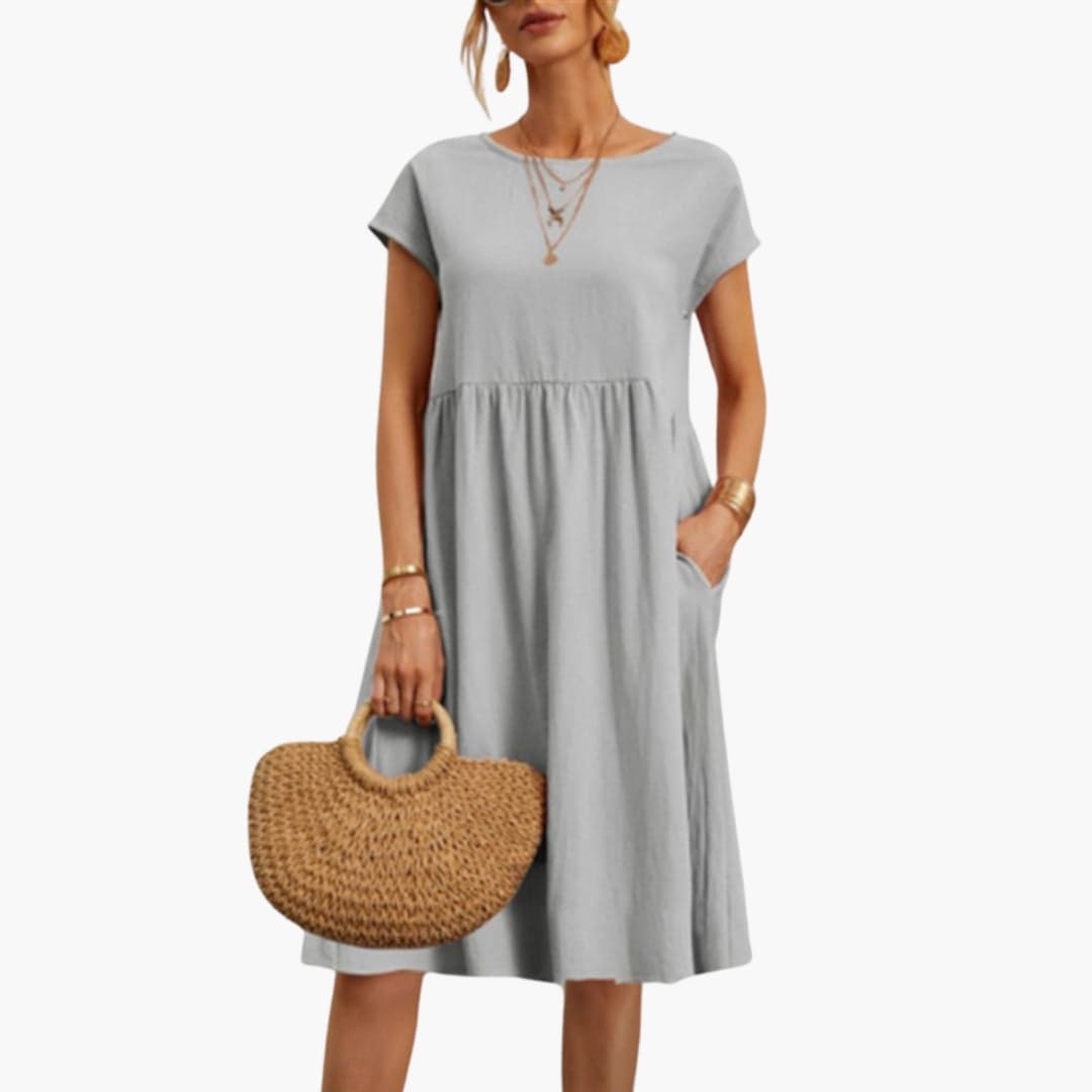 Stylish Women's Casual Summer Dress with Pockets & Short Sleeves 6