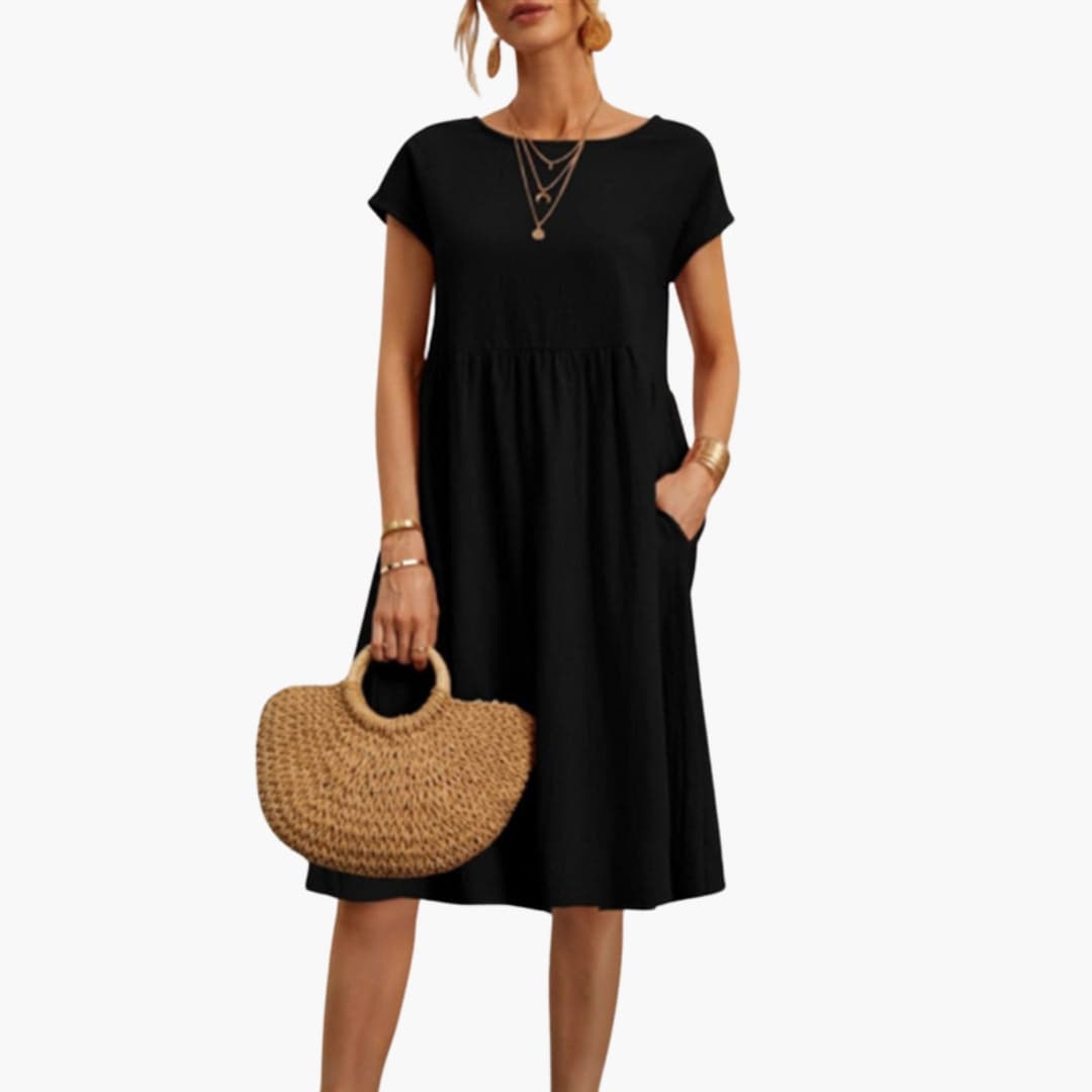 Stylish Women's Casual Summer Dress with Pockets & Short Sleeves 7