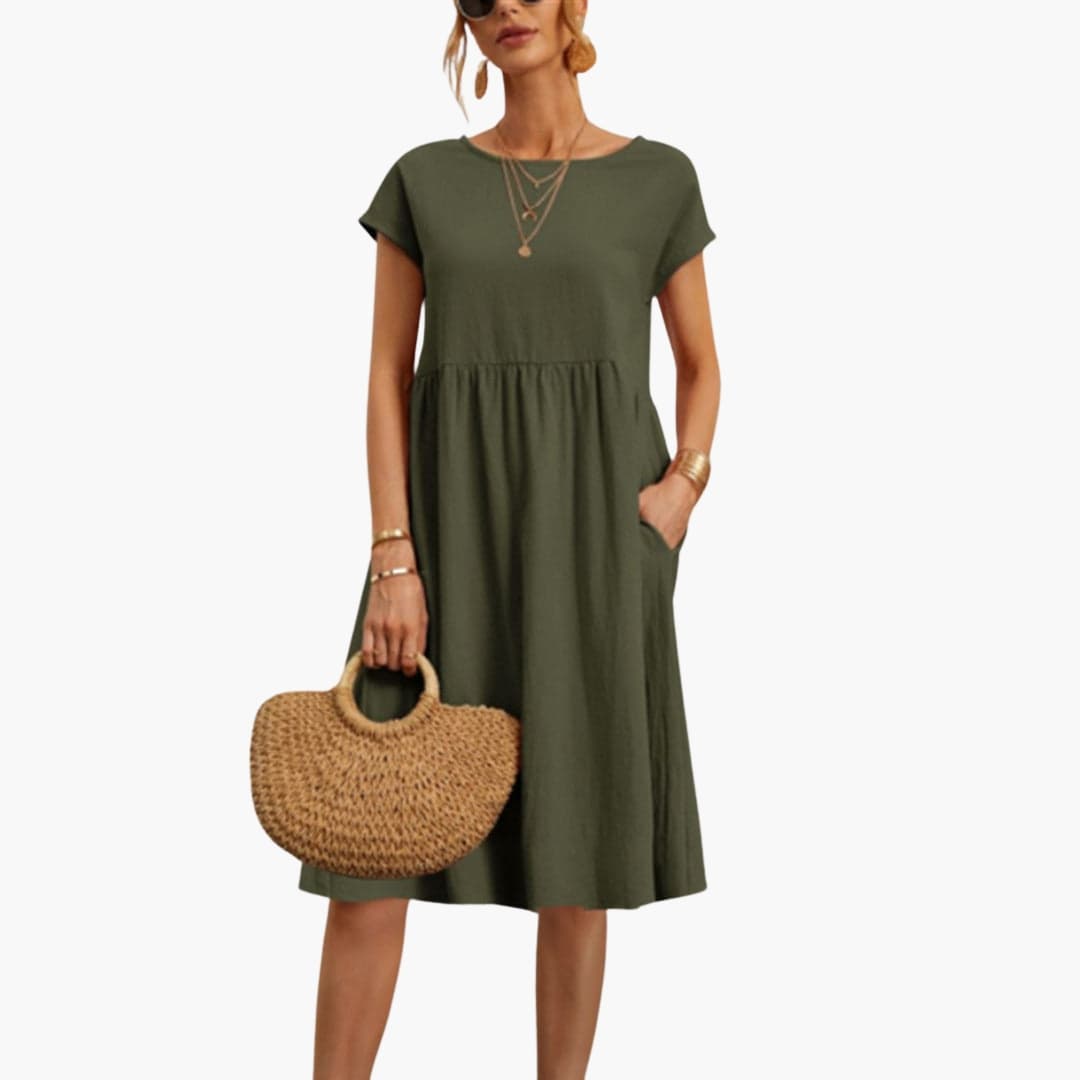 Stylish Women's Casual Summer Dress with Pockets & Short Sleeves 9