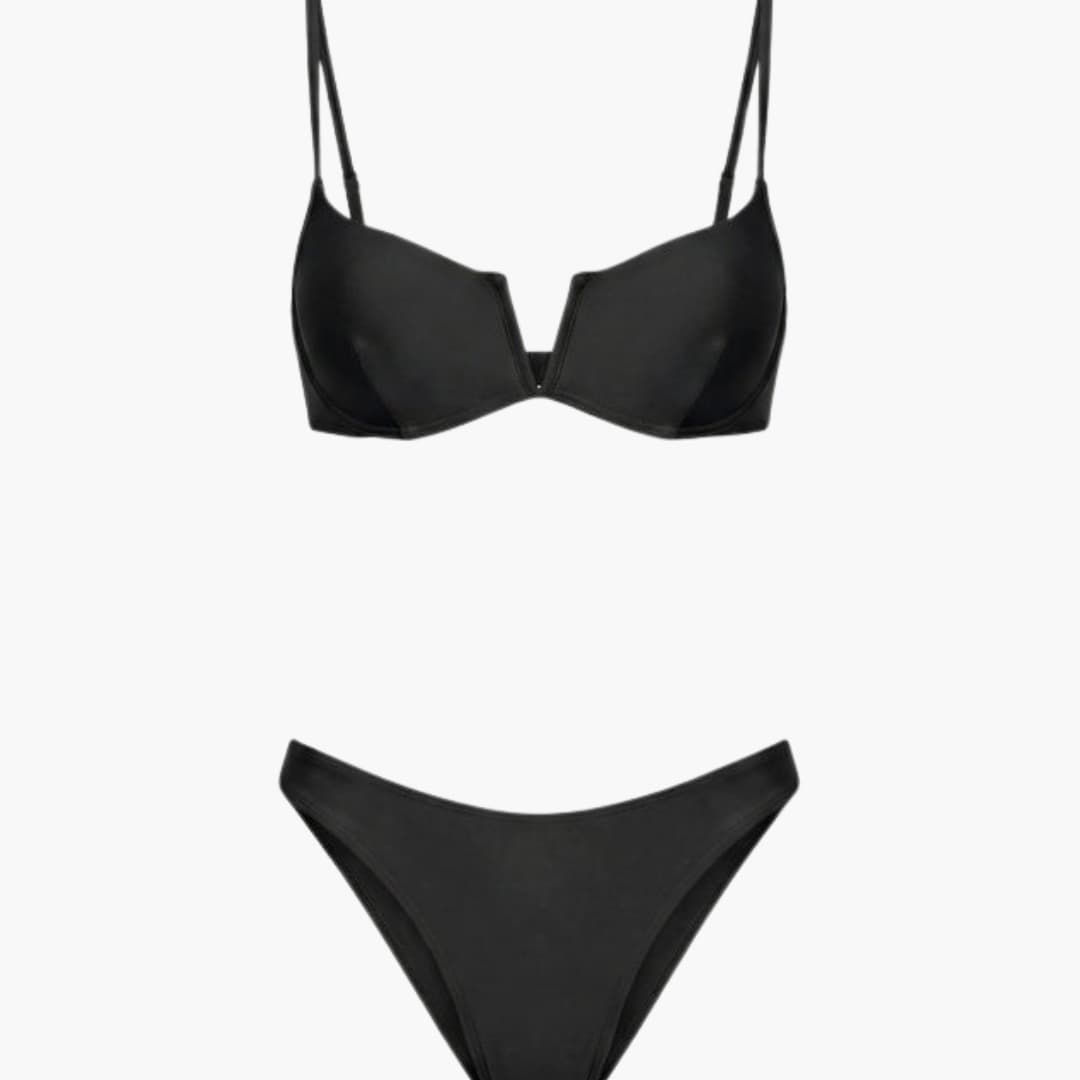 Stylish Women's Push-Up Bikini Set with Brazilian Cut Bottoms - Adjustable Straps 0
