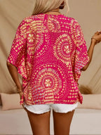 Stylish Women's Top - Printed V-Neck Half Sleeve Casual Shirt for Everyday Wear 2