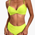 Stylish Womens Push-Up Bikini Set with Cross Front Padded Top 0
