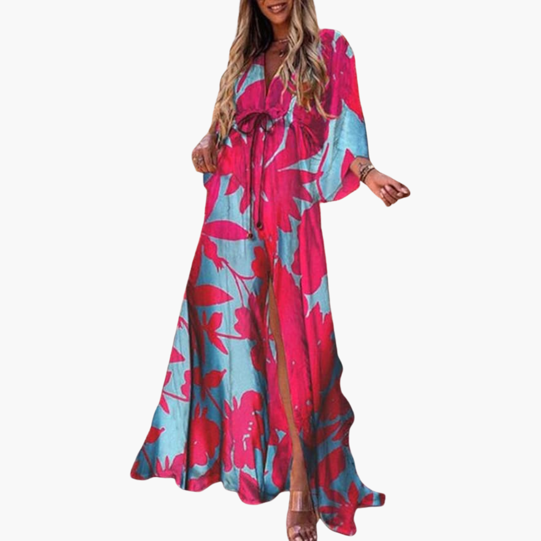 Vibrant Floral Maxi Dress - Lightweight Summer Dress for Women, Plus Size Available 3