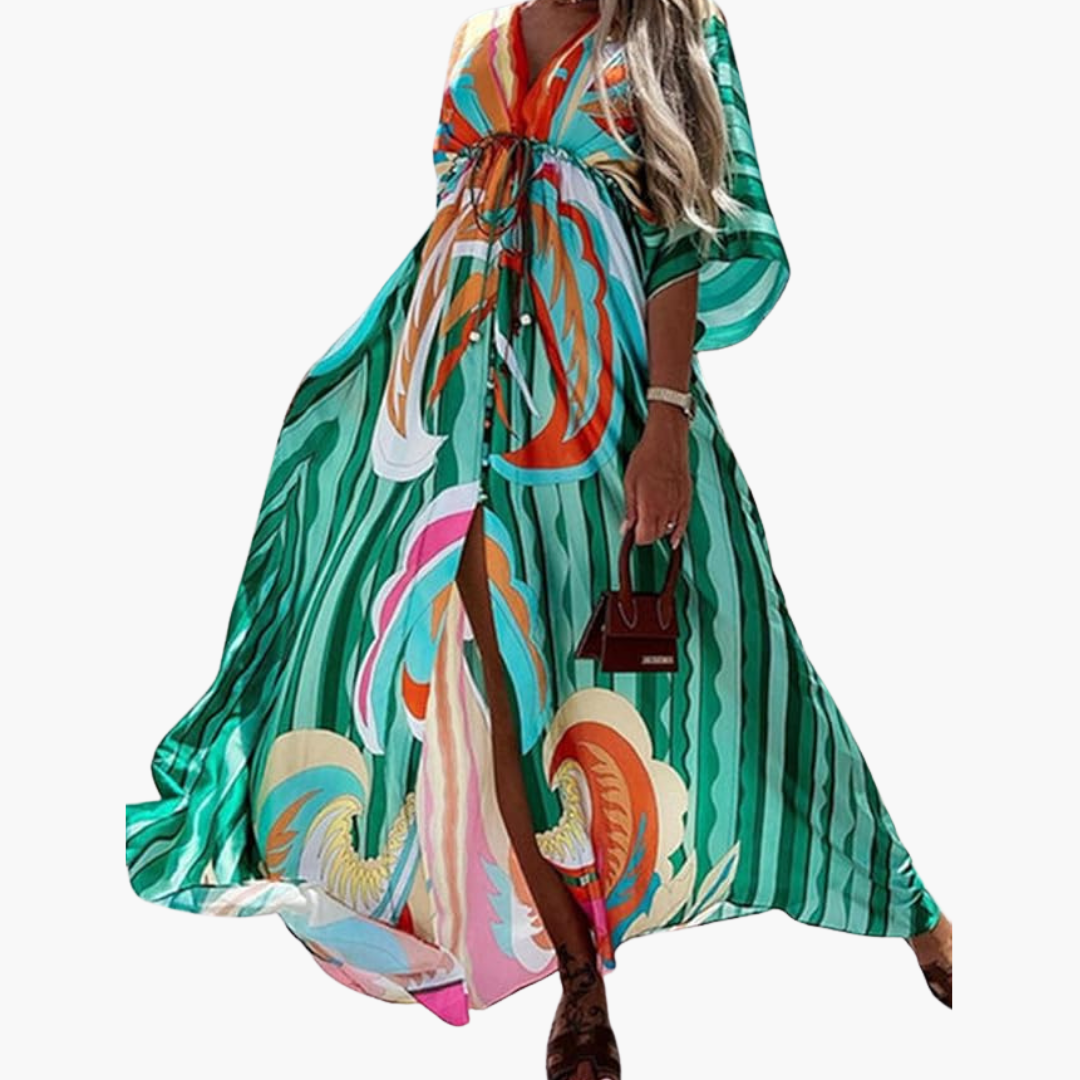 Vibrant Floral Maxi Dress - Lightweight Summer Dress for Women, Plus Size Available 7