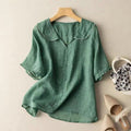 Vintage Women's Blouse with Button Detail - Soft Elegant Fit, Timeless Style 0